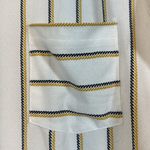 Sweet Wanderer Sweet Wander White Stripe Pocket Blouse Short Sleeve Size Large EUC #1183-PHX Photo 4