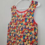 Vintage Cottonpatch Colorful Faces Print Dress Red Photo 2