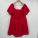 City Chic  Sweet Paradise Mini Dress Linen Off Shoulder Cherry Red Plus Womens 18 Photo 2
