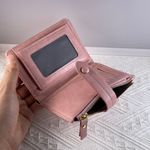 Wallet for Women,Trifold Snap Closure Wallet,Credit Card Holder Coin Purse Pink Photo 3