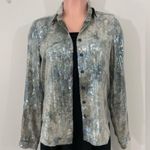 Anthropologie NWT Pilcro Shrunken Sequin Blouse Iridescent Tie Dye Size XS Photo 14