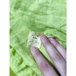 Womens 3XL Lime Green 100% Linen Beachy Lagenlook Long Sleeve‎ Button Down Shirt Size undefined Photo 2