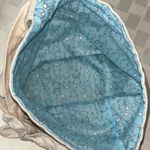 Rae Dunn  Cream Tote with Blue Interior Photo 1