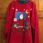 Holiday Time Vintage Christmas Santa Turtleneck Sweatshirt 18/20 Photo 0