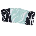 The Bikini Lab XXS Black Ribbed Plunge Suspender Swimsuit Tropical Print HighCut Photo 2