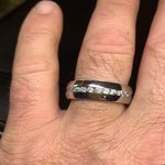 Men's Women's 8mm Stainless Steel Ring Silver Photo 3