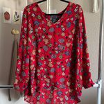 ୨୧ ･ﾟ✧ Chelsea & Theodore Flower Print Blouse Multi Size M Photo 0