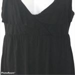 J.Crew Faux Wrap Ruffle Mini Dress M | Black Sleeveless Tank Elastic Waist Photo 4