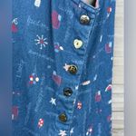 KORET (CITY BLUES) Vintage 90's Sleeveless Denim Maxi Dress Blue Patriotic/USA Photo 2