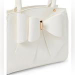 LIKE DREAMS Big Bowtie classic Satchel Bag White Photo 2