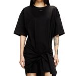 Diesel NWT  D-Eivor Mini Shirt Dress With Tie Front Black Size Small Photo 0