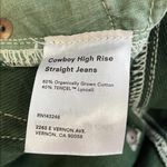 Reformation Cowboy High Rise Straight Leg Jeans in Emerald Photo 6