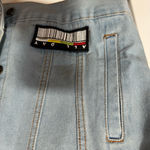 Brooklyn Cloth Women’s  Light Blue Drip Oversized Jean Jacket EUC Size Large Photo 2