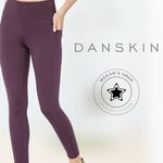 Danskin Women's athletic gym minimalist purple high waisted 7/8 leggings size M Photo 1