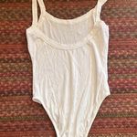 WHITE BASIC RIBBED BODYSUIT Photo 2