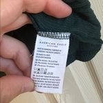American Eagle  | Dark Green Ribbed Soft & Sexy Mock Neck Tank Top Size Large Photo 3