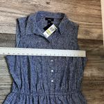 Alfani  Womens Shirt Dress DENIM TEXTURE Print Button Up Sleeveless BLUE NWT #24 Photo 8