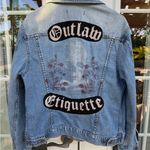 Juicy Couture 🥳 Outlaw Etiquette Blue Denim Jacket XL Photo 1