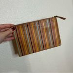 Madewell The Medium Leather Pouch Clutch Wristlet: Rainbow Striped Edition Photo 2