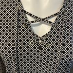 Michael Kors  Black and White Diamond Pattern Top, Size S Photo 3