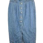 No Excuses Vintage Tough Jeans Femme Fatale Button Denim Jean Skirt Size 13/14 Photo 0