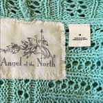 Anthropologie Angel of the North Turquoise Open Front Linen Blend Cardigan M Photo 6