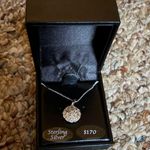 Macy's Sterling Silver Diamond Necklace Photo 0