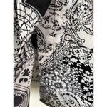 Y2K Layered 2 in 1 Button Up Floral Paisley Sweater Top Size L Preppy Retro Goth Black Size L Photo 4