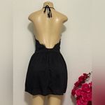 Black Halter Backless Cocktail Dress Photo 3