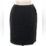 Ralph Lauren Lauren  | Grey Wool Pinstripe Classic Pencil Skirt Size 14 NWT Photo 9
