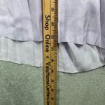 Current Air  Angelica Pleated Blouse Lilac Puff Sleeve Tie Neck Top Tunic Medium Photo 8