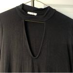 Socialite Black Long Sleeve T-shirt Dress Photo 2