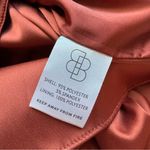 Baltic Born Celia Satin One Shoulder Midi Dress S Rust Pleated Belted Silky NWT Photo 7