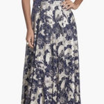 Betsy and Adam . Layla Halter Top Foil Print Gown. Photo 0