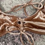 No Boundaries  Women’s NoBo Blush Pink Velvet Cheetah Print Swim Bikini Top Sz M Photo 6