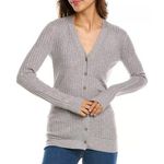 Vince Skinny Ribbed Cardigan in Steel, Size XS New w/Tag Retail $345 Photo 0