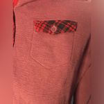 Woolrich  Red Waffle Knit Thermal Top w/ Red Plaid Accents Size SM Photo 4