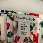 Paraphrase  White with Colorful Floral Print Blouse Size Small Photo 2