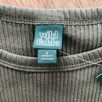 Wild Fable Green Ribbed Daisy Embroidered Dress Photo 5