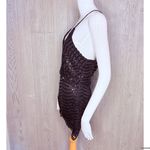 Alpha & Omega  spaghetti strap black lace sequin short romper black med Photo 3