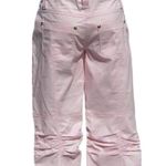 Cache Ruched Denim Jean Clam Diggers Crop Pant New Stretch Metal Buttons $88 NWT Photo 1