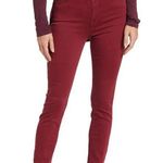 7 For All Mankind High Waist Ankle Skinny Jeans Merlot Photo 0