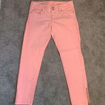 Lilly Pulitzer Pants Womens 4 Coral Pink Denim Jeans Worth Skinny Mini Zip Photo 7
