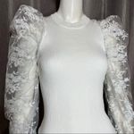 Peach Women’s Sexy Puff Long Sleeve White Top Size M Photo 2