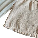 Wilfred  Smocked Off-Shoulder Long Sleeve Shirt Top Blouse Chiffon Size Medium Photo 3