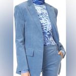 Tibi NWT  velvet slim legged sky blue pants Photo 0