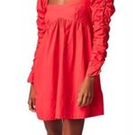 Free People  Size S Lindsay Babydoll Dress Coral Orange Cruise Resort Coastal Photo 0