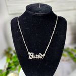 Silver Barbie Logo Name Necklace Photo 0
