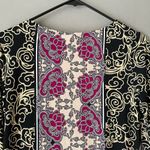 London Times sz 4 pink black paisley boho mini shift dress Photo 7