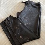 T2Love Women’s Grey with Bleach Spot Joggers Gray Size L Photo 0